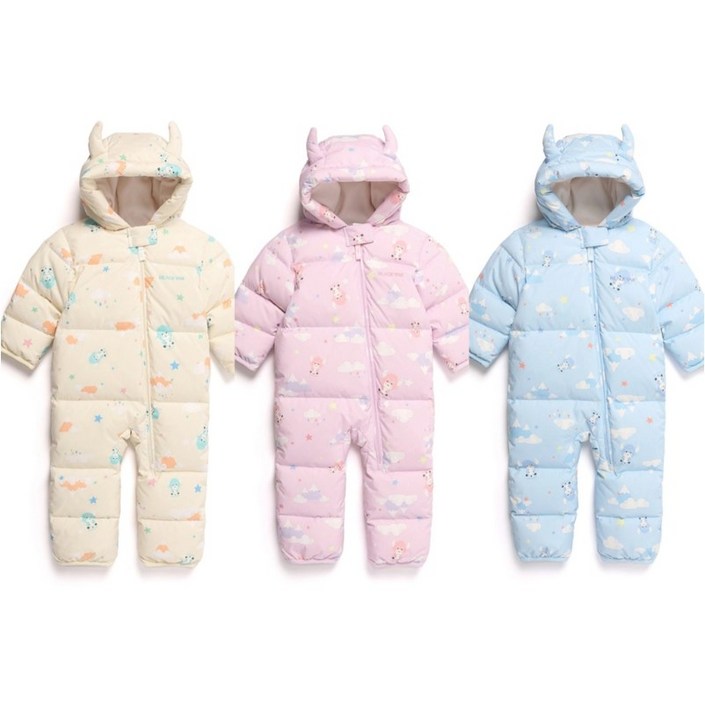 블랙야크키즈_베이비 유아 남여공용 오리털 패딩 우주복 한겨울에도  따뜻하고 편하게 입힐 수 있는 유아 덕다운 외출복_버트다운우주복[동수원점]