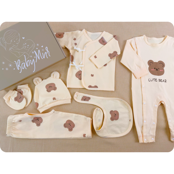 BabyMur 유아용 오가닉 6종 신생아사계절 출산 선물세트