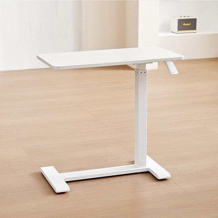 내일내꺼 유압식 높이조절 이동식 사이드 테이블, ZD-68 화이트