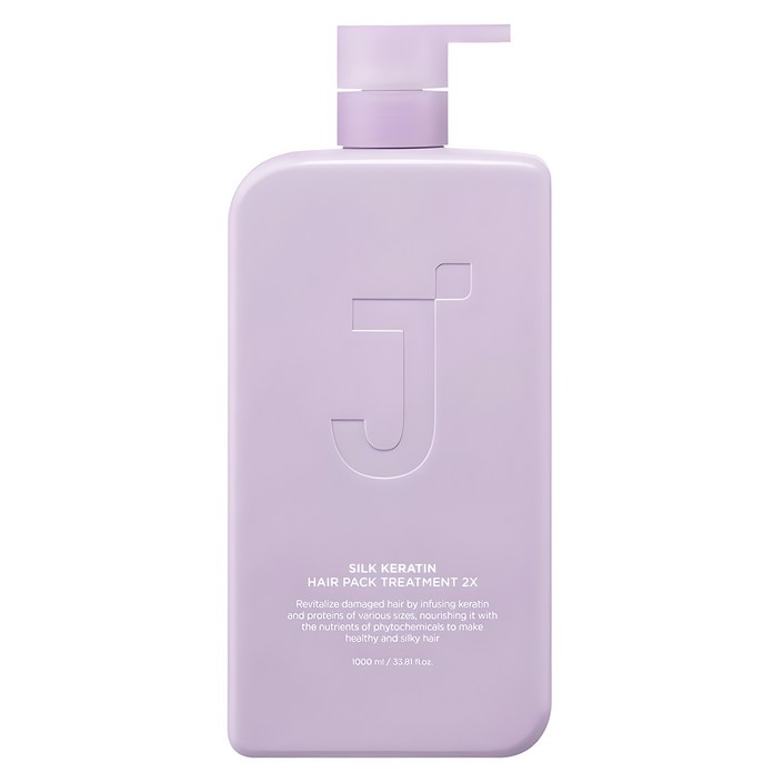 제이숲 실크 케라틴 헤어팩 트리트먼트 2X, 1L, 1개