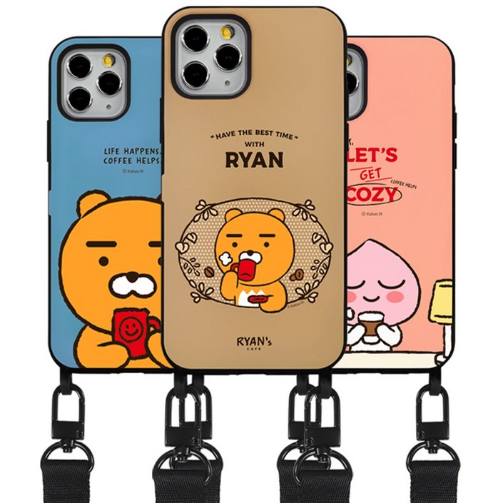 카카오프랜즈 라이언카페 카드 수납 목걸이 케이스 카카오프랜즈 라이언카페 카드 수납 목걸이 케이스