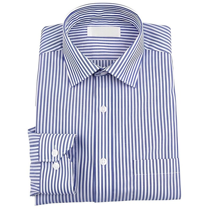 폴라츠 VOLLRADS 솔리드 스트라이프 반팔 긴팔 남성 정장셔츠 캐주얼셔츠