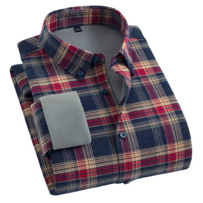 남성 겨울 기모 따뜻한 체크 데일리 캐주얼 남방