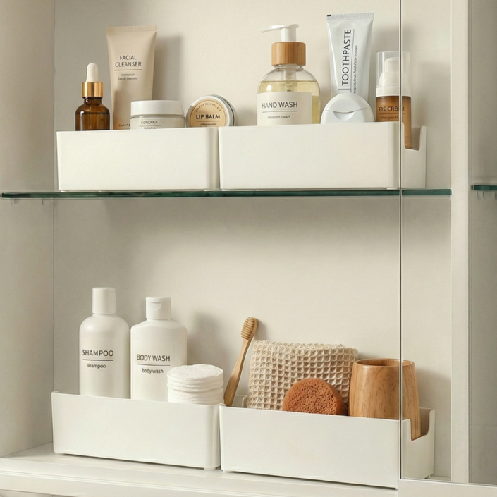 한누네 국내생산 욕실 선반 정리함