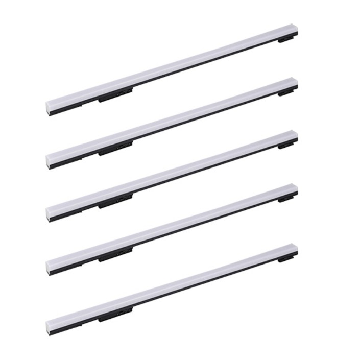 엘포스 LED SIMPLE 900mm 티에스라인등 레일조명 특허등록 TS라인등 슬림형 고출력 플리커프리 바디블랙 니트럴장갑1개포함, 5개, 전구색