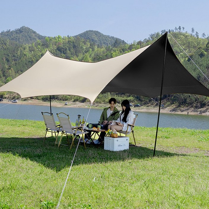 대형 블랙코팅타프 자외선 차단  210D 옥스포드 타프 캠핑타프