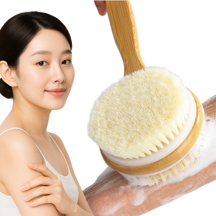 올리븐 등드름 케어 양면 돈모 바디브러쉬, 월넛, 1개, 1개입