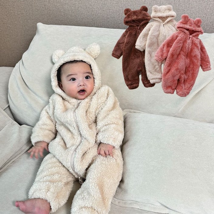 신생아우주복 오픈베어 후리스 외출복 아동곰돌이 우주복 205301