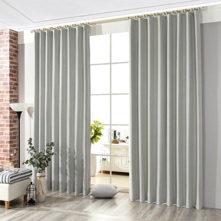 살랑공간 형상기억 100암막커튼 주문제작 2장구성 앨리나