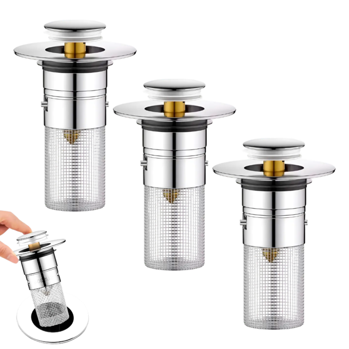 엘케이굿 물 쏙쏙 깔끔 안심 세면대 스텐 거름망 3개