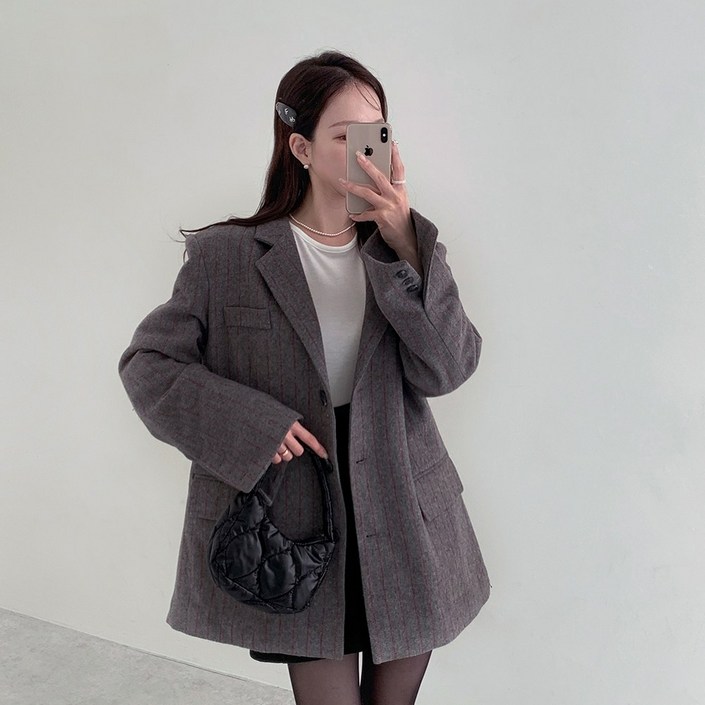 어반펄스 여성 오버핏 울 자켓