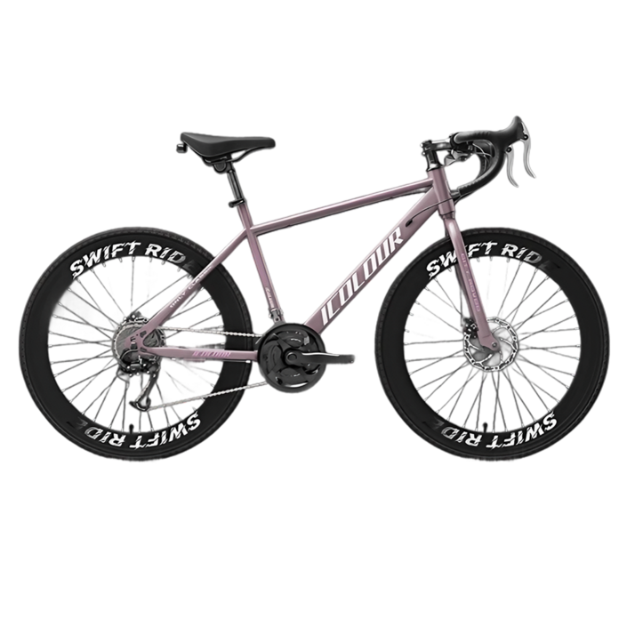 ICOLOUR 초경량 로드자전거 트랙 사이클 입문용 60mm 휠셋, 30세트, 175cm, 퍼플