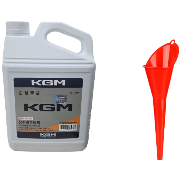 카포스 부동액+주입용 깔때기세트 장수명 녹색 부동액 3L 원액 자동차, 1개, 4L