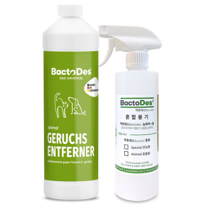 박토데스 EM 탈취제 강아지 고양이 반려동물 냄새제거 미생물 스프레이 반려동물용 1L, 1L, 1개