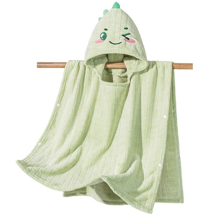 수수베베 다이노 아기 판초 후드 타올