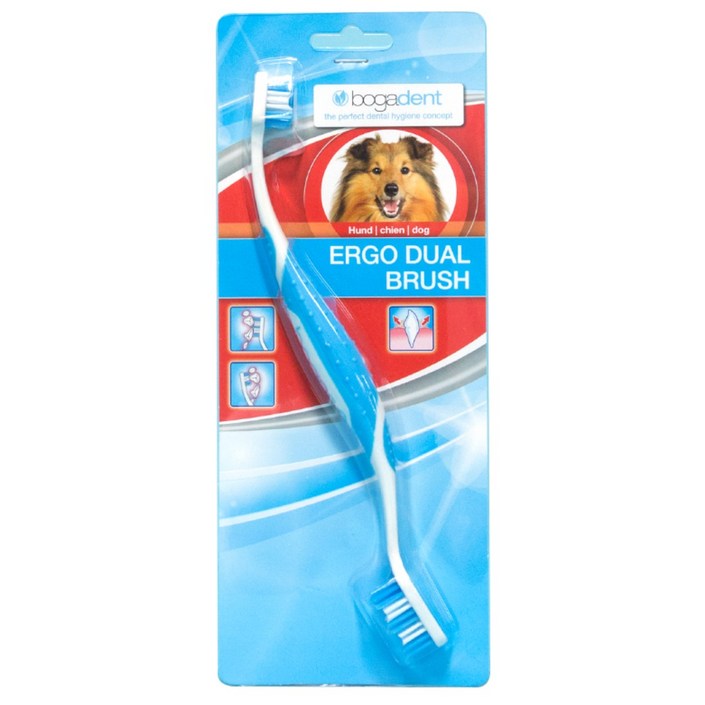 보가덴트 반려동물 에르고 듀얼 칫솔, 혼합색상, 1개