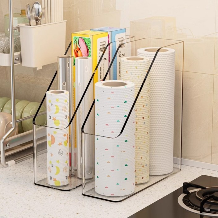 다데이 랩, 비닐, 밀폐 정리 케이스 수납 케이스 1SET, 2개, 투명