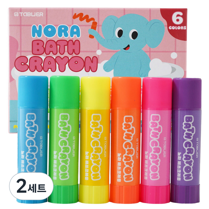 따블리에 유아 욕실크레용 목욕크레용 워셔블 아기크레용 목욕놀이