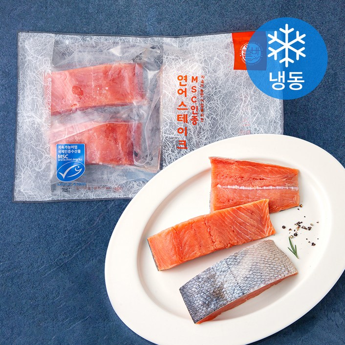 [로켓프레시] 올바른 수산 냉동 연어 스테이크 (냉동)