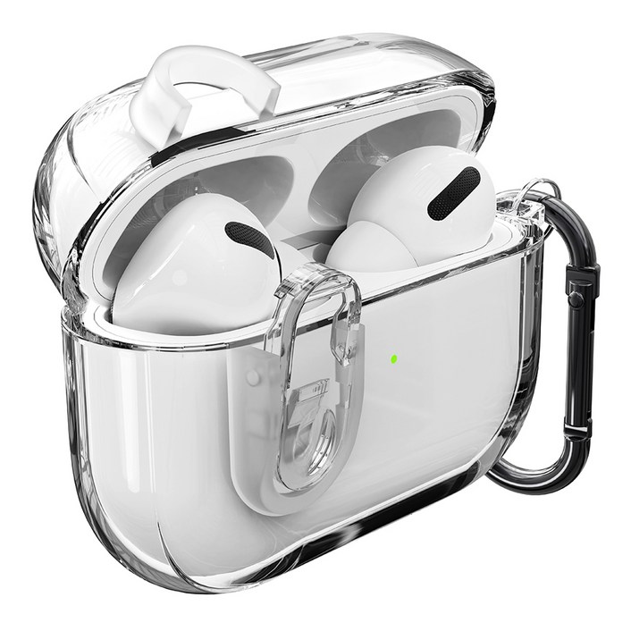 아이몰 변색방지 분실방지 에어팟 도어락 TPU 케이스  카라비너 세트