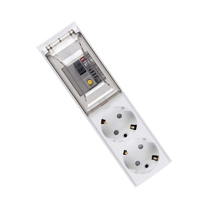 오성정밀 고용량 누전차단 멀티탭 전선형 2구 OSN223, 8m, 화이트, 1개