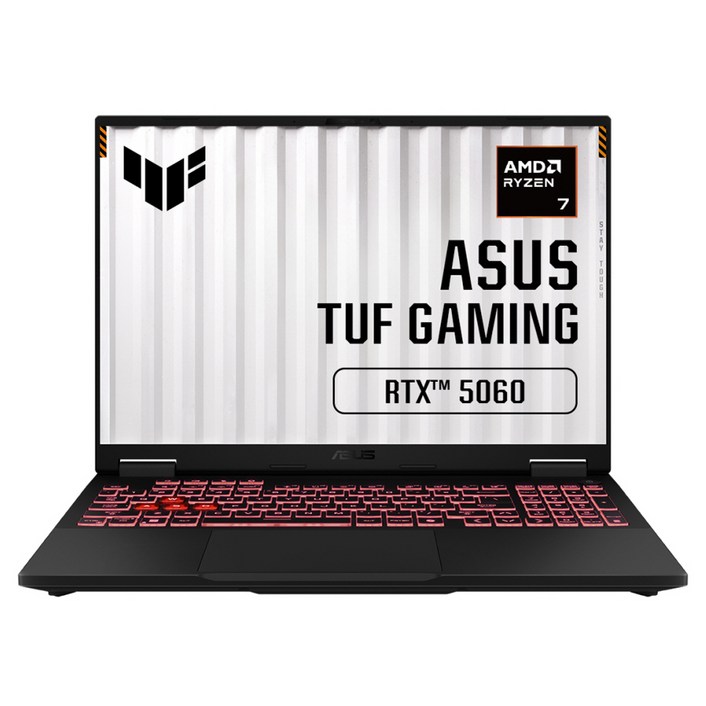에이수스 2025 TUF 게이밍 노트북 A16 라이젠7 260 지포스 RTX 5060, JaegerGray, 512GB, 16GB, Free DOS, FA608UM-RV042