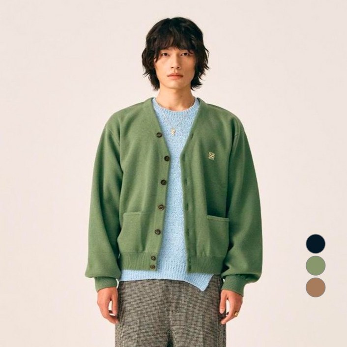 세터 남성용 파로 클래식 로고 보머 가디건