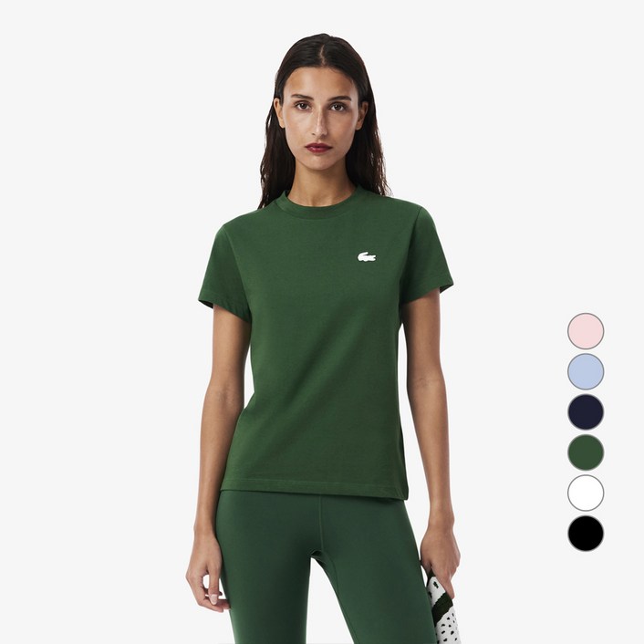 라코스테 여성용 베이직 트레이닝 티셔츠 TF9246-56G