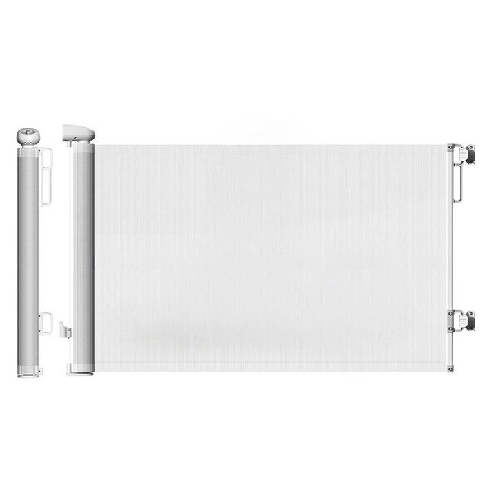 21세기트랜드 반려동물 스르륵쓱 길이조절 메쉬 낮은 안전문 슬라이드 반자동 가림막, 화이트, 1개