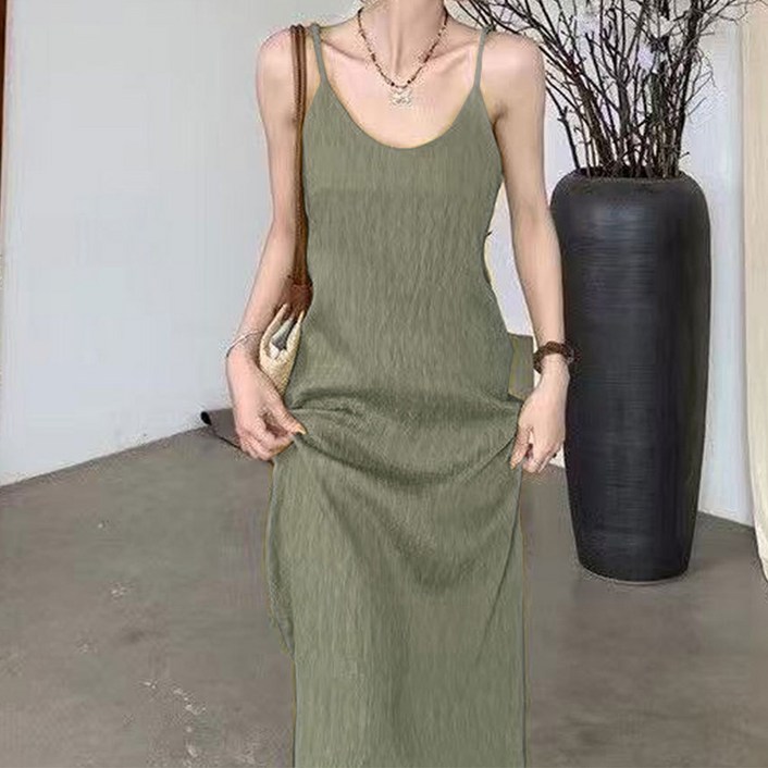 모이르벨라 슬림 라인 나시 롱 원피스 O263-0115