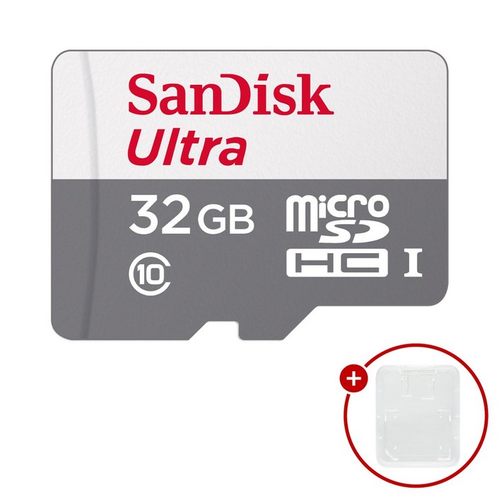 샌디스크 마이크로SD카드 울트라 SDSQUNR-32GB + SD카드 케이스