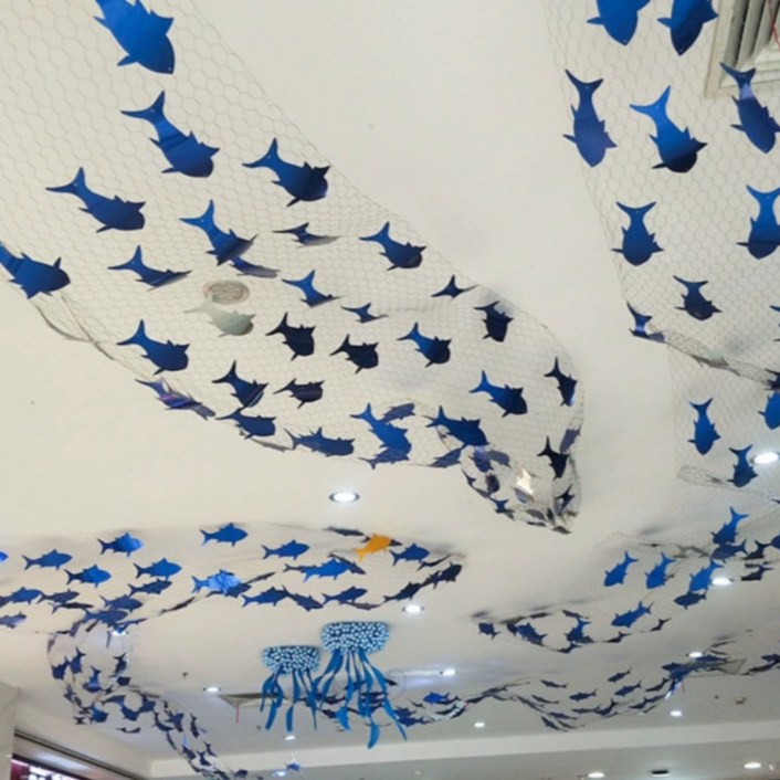 데이엘라 홀로그램 물고기 가랜드 봄 여름 모빌 환경판 환경구성 파티 포토존 인테리어