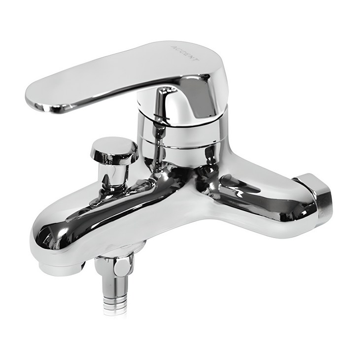 한양수전 샤워욕조용 벽붙이 절수형 수전 + 메탈호스 + 샤워헤드 +행거 세트  HY-111