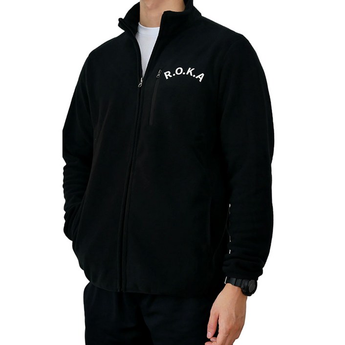 고급 ROKA 로카 후리스 검정  태극 군인후리스 폴라 플리스 자켓
