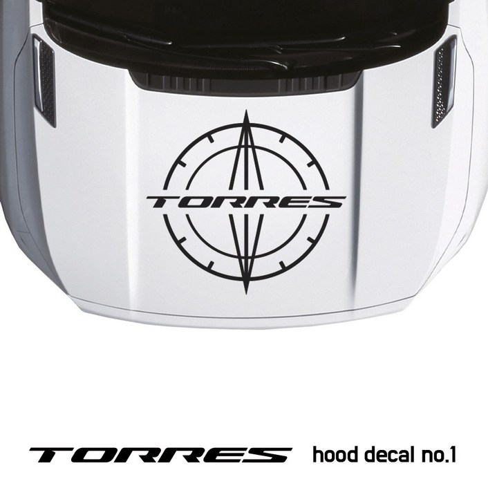 KG모빌리티 토레스 후드 데칼스티커