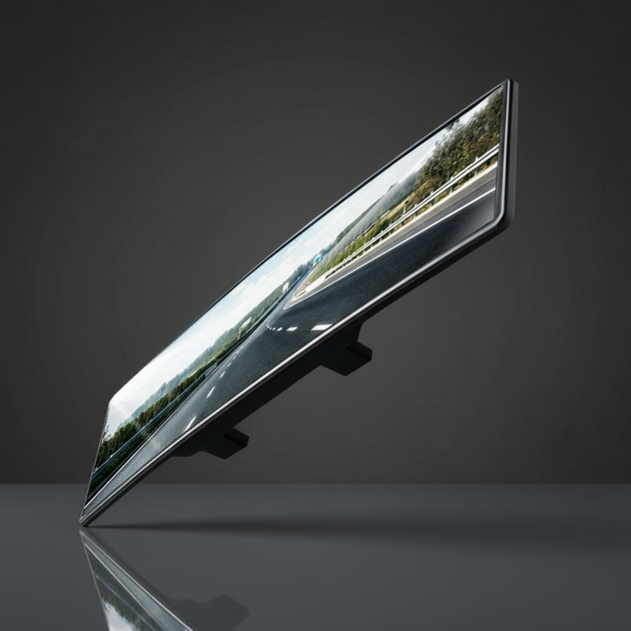 쉽딱 자동차 와이드 곡선형 룸밀러 실내 백미러 사각지대, 1개, 쉽딱 와이드 룸미러