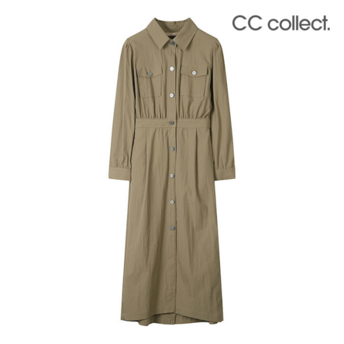 씨씨콜렉트 여성 미디 원피스 데일리 심플 코디아이템 CC콜렉트 버튼 포인트 셔츠 DEE223PSE126DH2249262