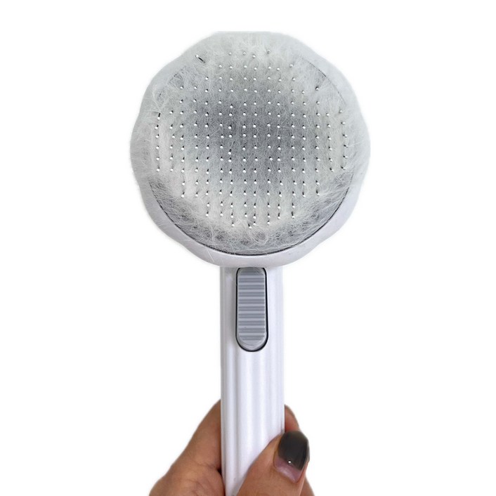 레빗몰 고양이빗 강아지빗 브러쉬 비숑빗 털제거, 1개, 화이트실버