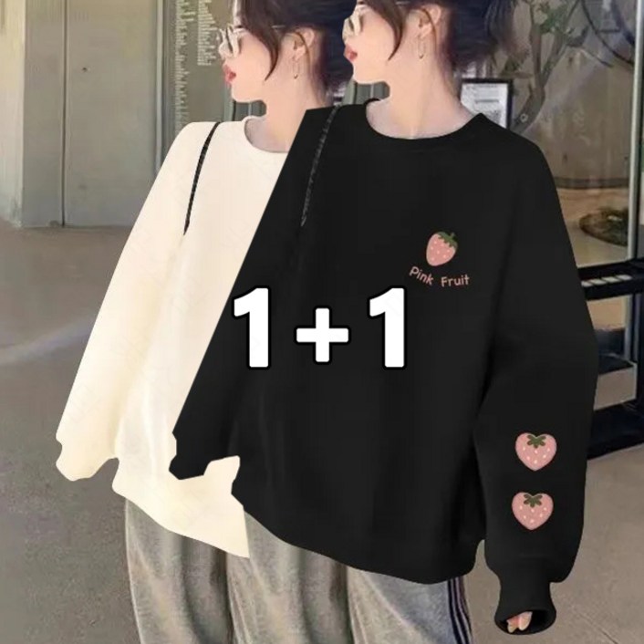 꽃소담 11 여자 봄가을겨울 예쁜 맨투맨 리본 러블리 라운드 긴팔티셔츠  XP1276