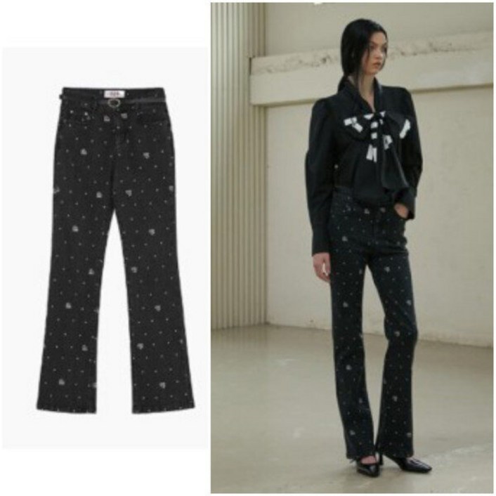 에고이스트 큐빅밸티드 로고패턴데님팬츠  EP4DP961DG