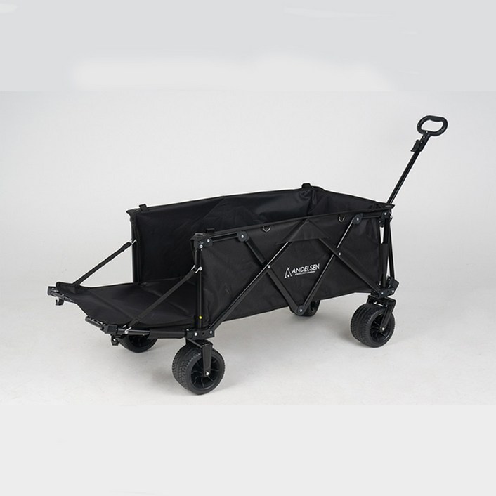 판매1위 안델센 V3 울트라 캠핑 웨건뒷문개방형 3종 컬러 출시 광폭타이어 바퀴분리 세척, 3단핸들, 저소음 , 견고성 강화, 1대, 블랙
