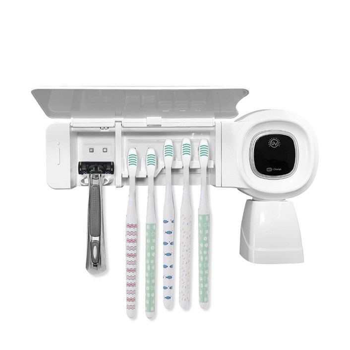 UVC LED 칩 채용 SMF 무선 칫솔살균기 URJ50W 살균타이머자석양치컵최대25일연속사용