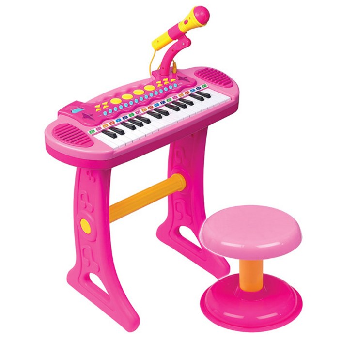 바니랜드 어린이 마이크 피아노 완구
