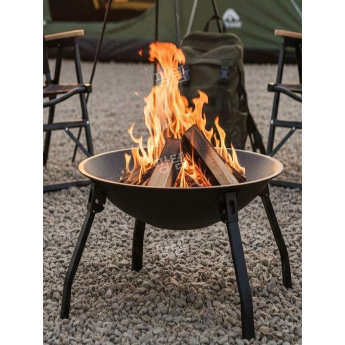 아이언캐쳐 불멍 화로대 캠핑 접이식 원형, 1개