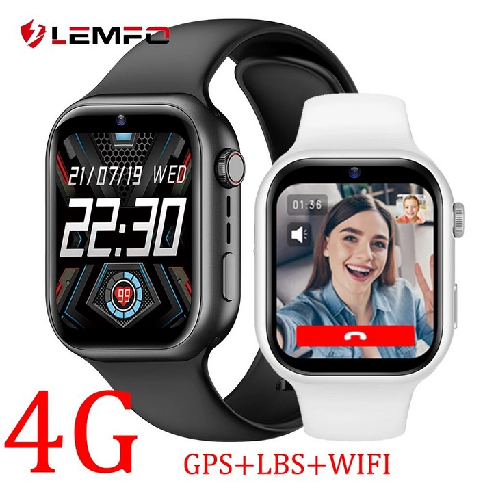 스마트워치 심 카드 4G SOS WiFi GPS 위치 카메라 화상 통화 스마트워치 1000mAh 시계