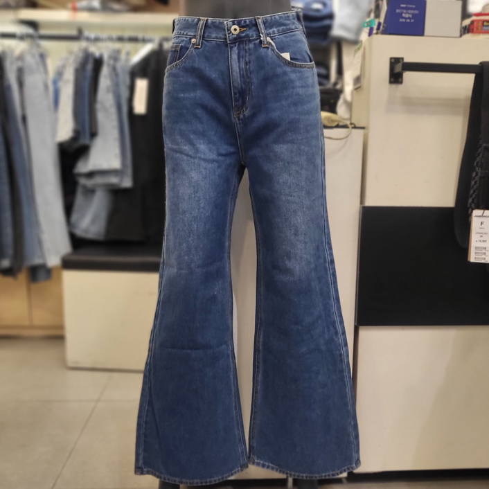 잠뱅이 여성 난스판 와이드부츠컷 청바지 AN1DTG273