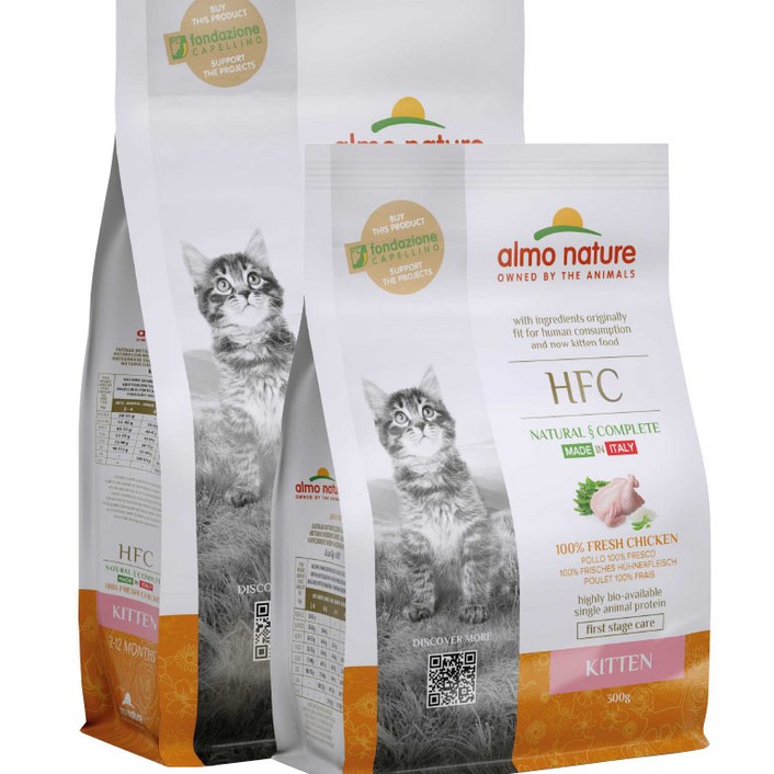 알모네이쳐 HFC 건사료 키튼 닭고기 고양이 건식사료 300g, 1.2kg