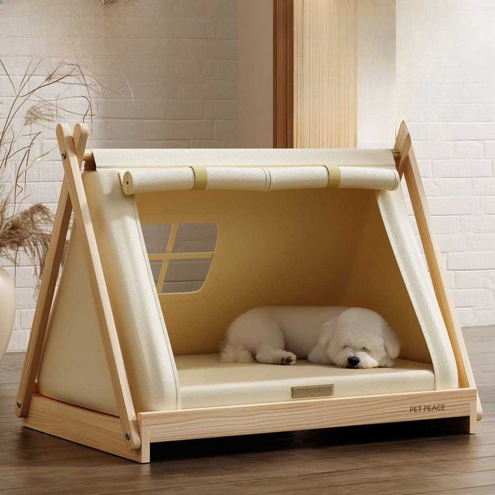 원목 강아지집 대형 애견하우스 인테리어 우드 중형견