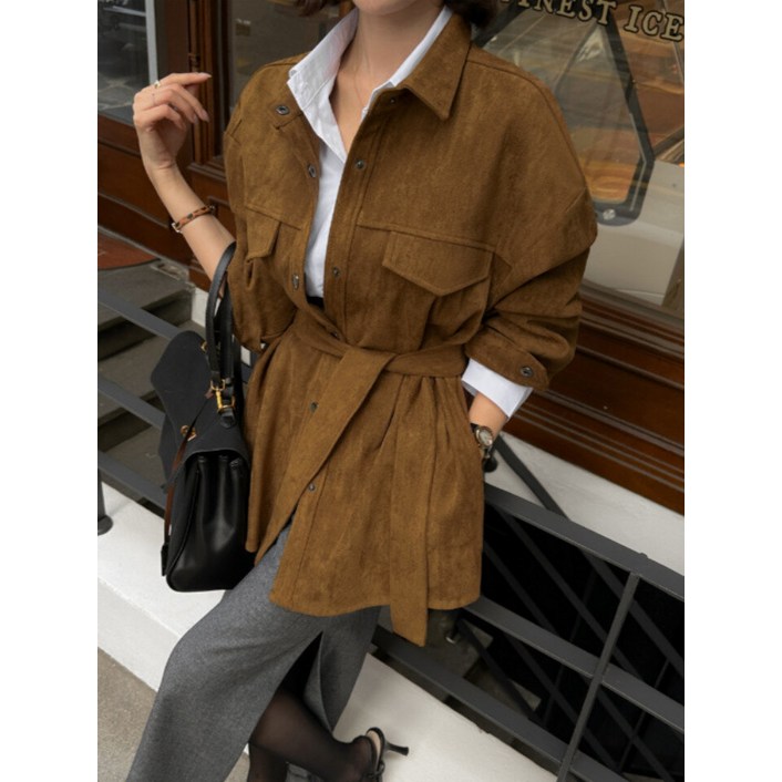 다바걸 D&B made  템스웨이드벨트자켓