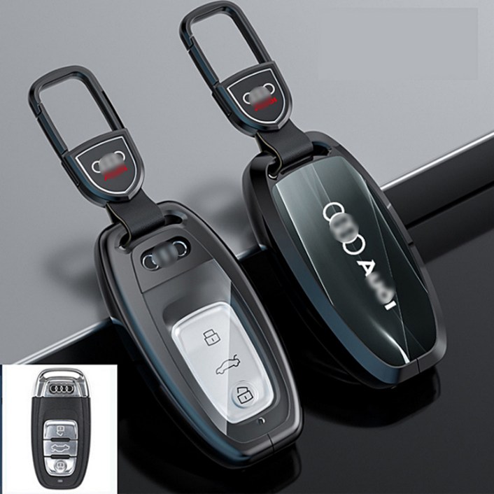 아우디 호환제품 프리즘 익스클루시브 스마트 폴딩 키 케이스, Audi 04 블랙N블랙